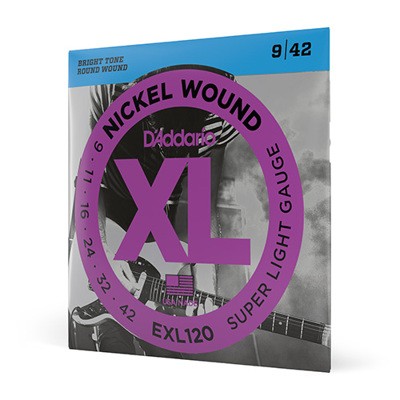 D'Addario Guitar Strings - XL Nickel Electric Guitar Strings - EXL120