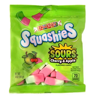 Smarties Squashies Sours Cherry and Apple 5oz 12ct