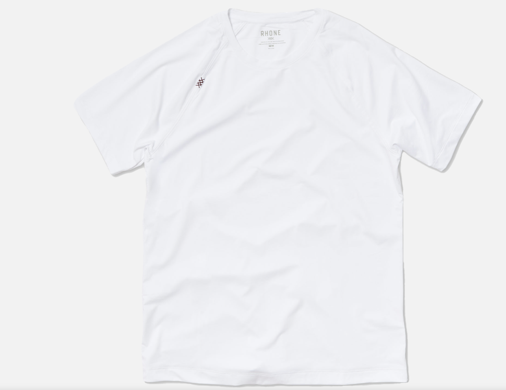 Rhone - Reign Short Sleeve Shirt, White - Medium