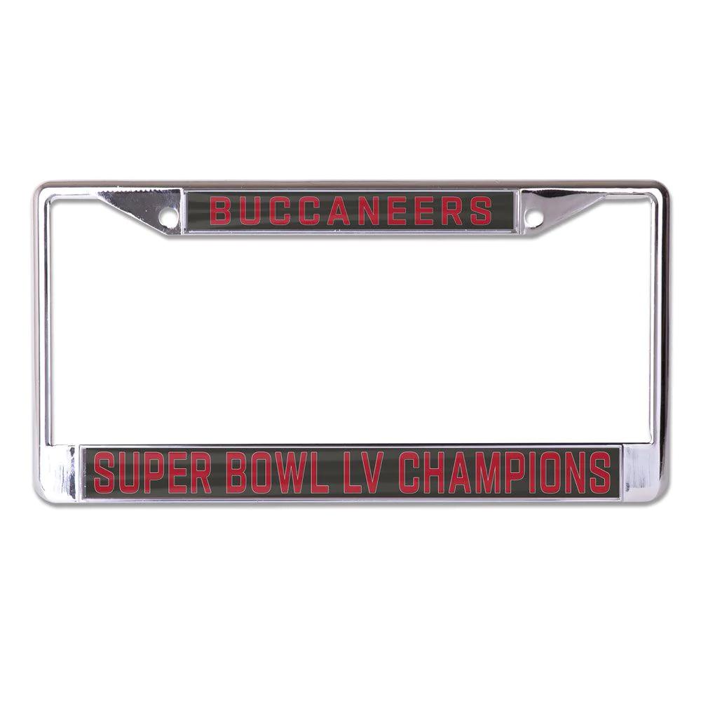 Tampa Bay Buccaneers Super Bowl LV Champs Chrome License Plate Frame