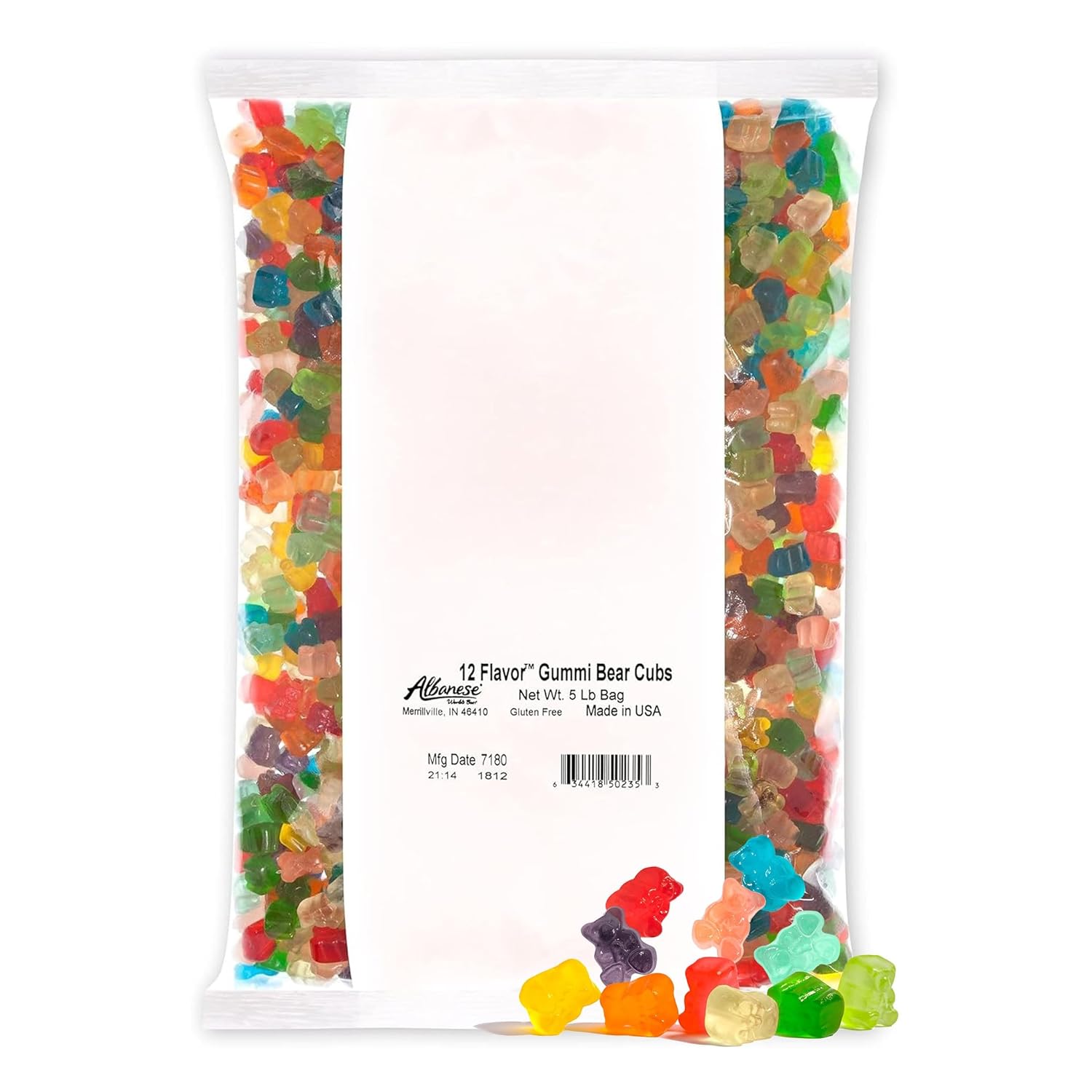 Albanese 12 Flavor Gummi Bear Cubs 5 pound bag