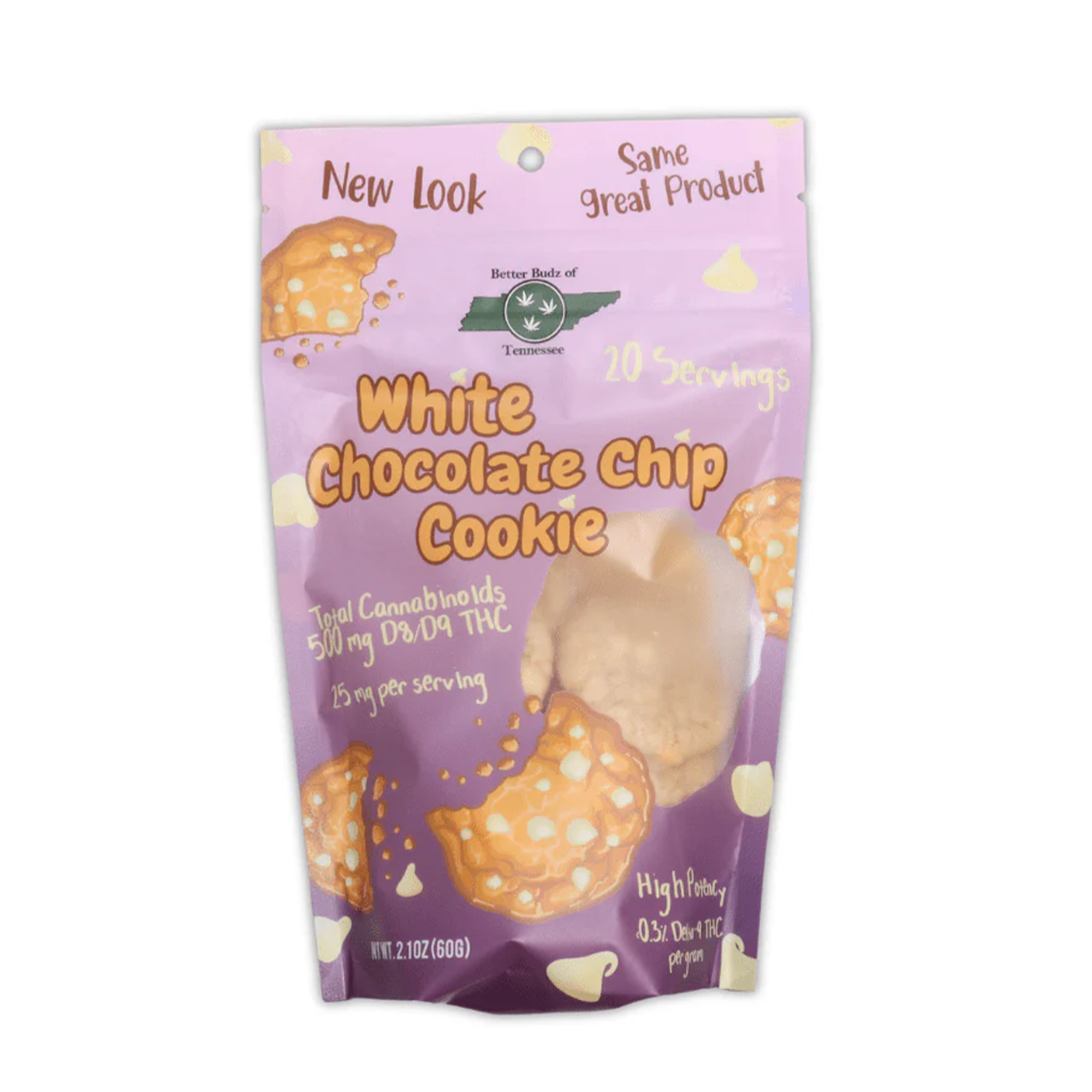 Better Budz White Choc Chip Cookie D8/D9 THC 500mg