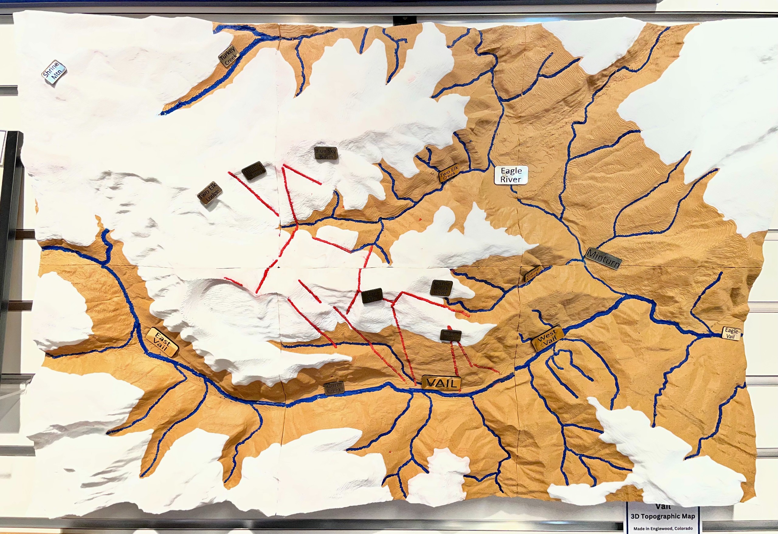 Vail Topographic 3D Map