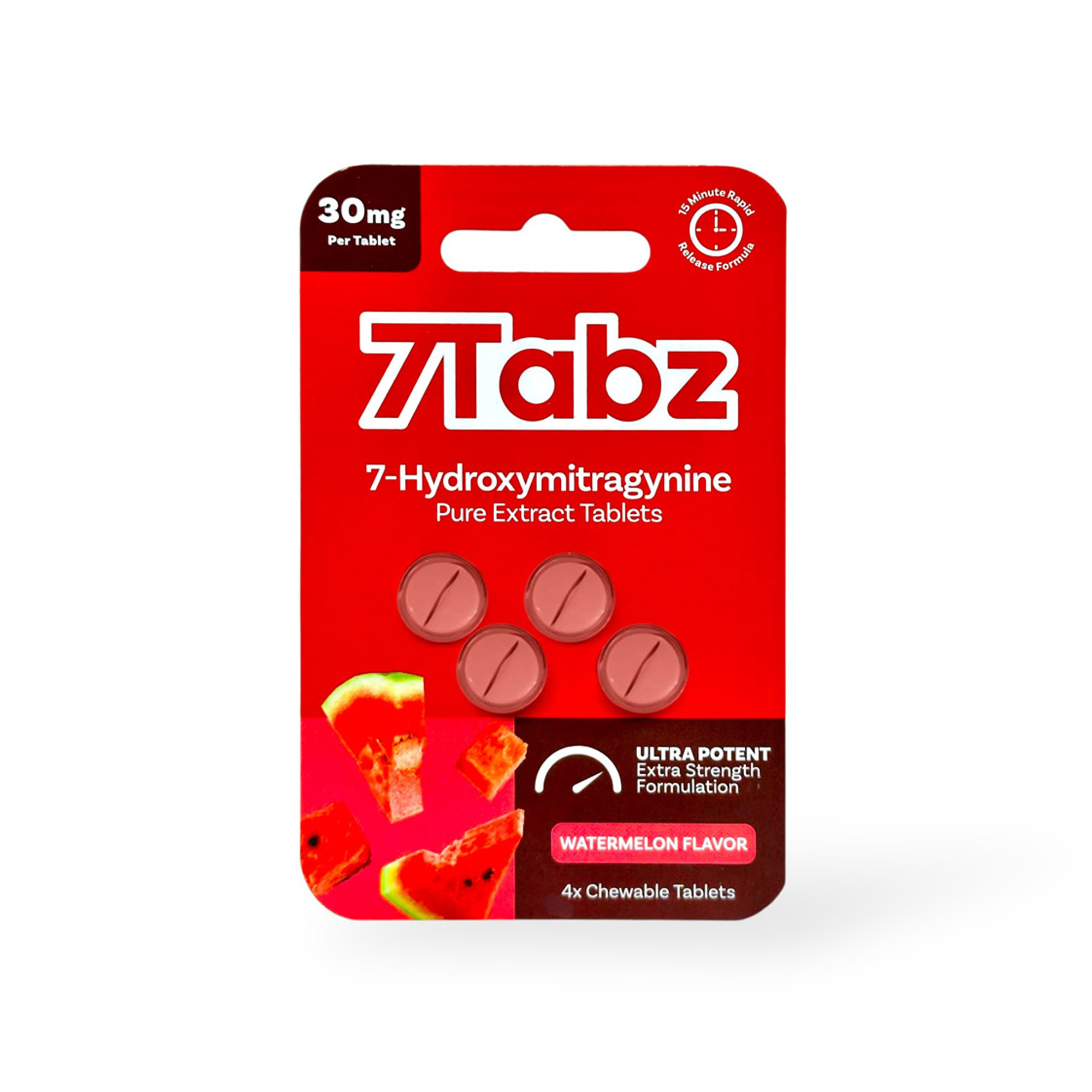 7tabz 7hydroxymitragynine Watermelon Flavor 30mg Per Tablet