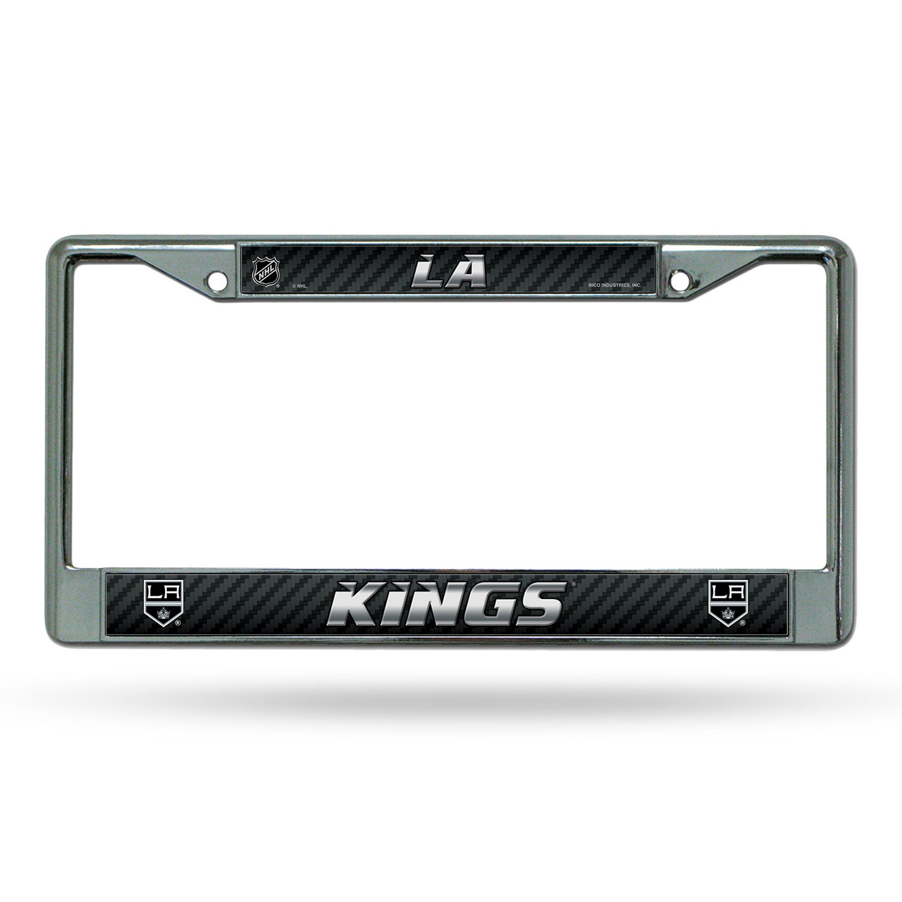 Los Angeles Kings Chrome License Plate Frame with Black Plates