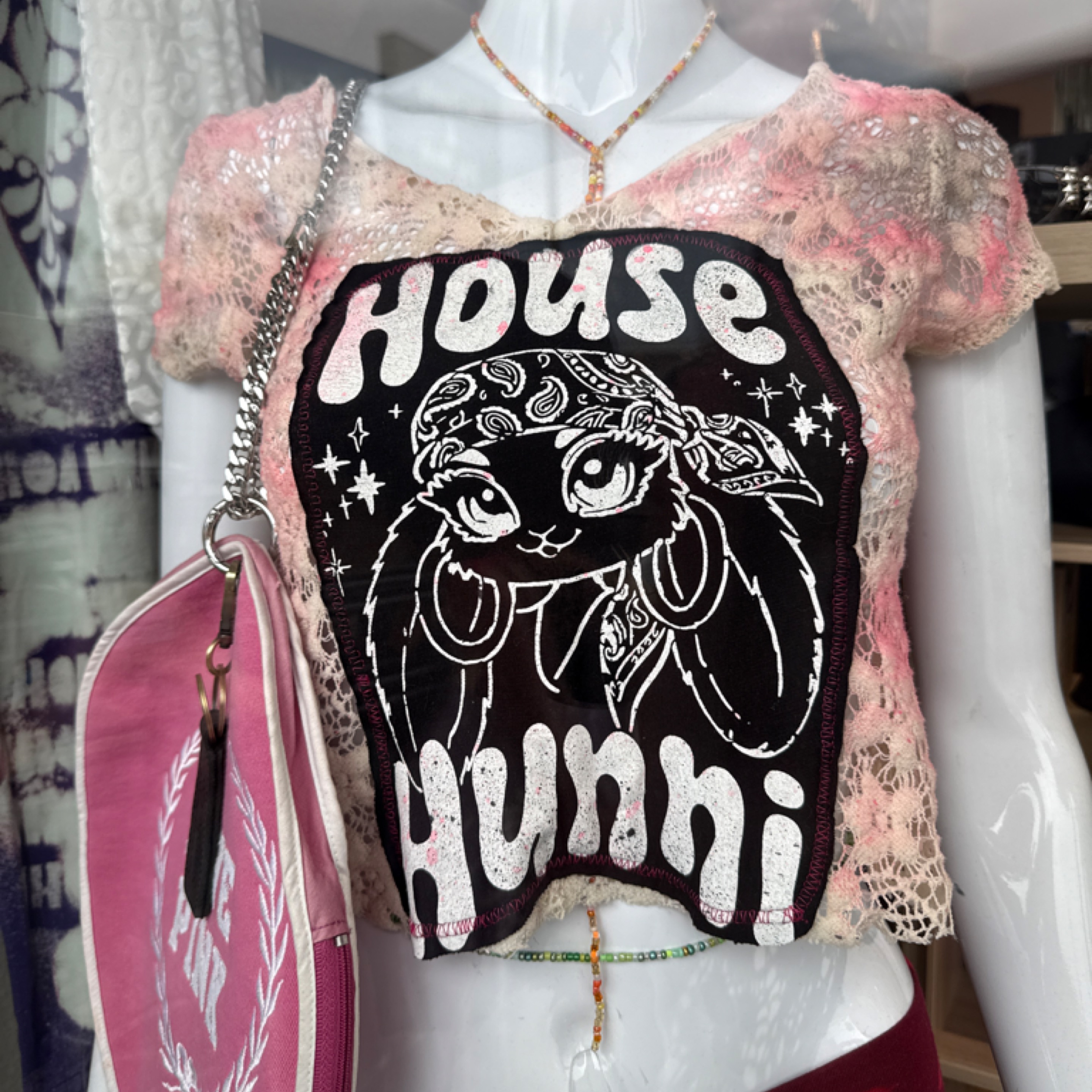 House Hunni Lace Crop Ascension Society