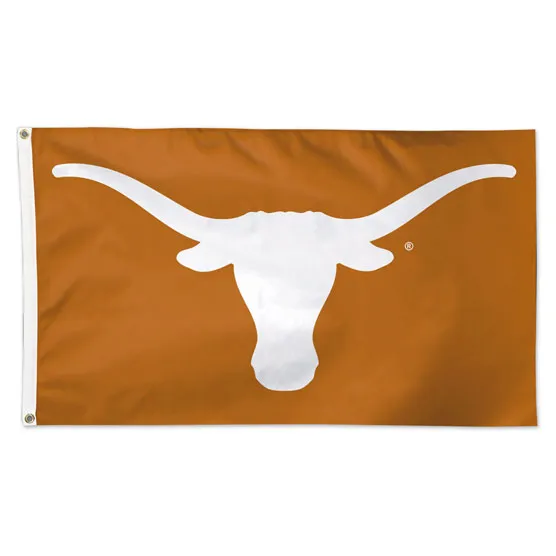 Texas Longhorns Deluxe Burnt Orange Primary Logo Flag 3x5'