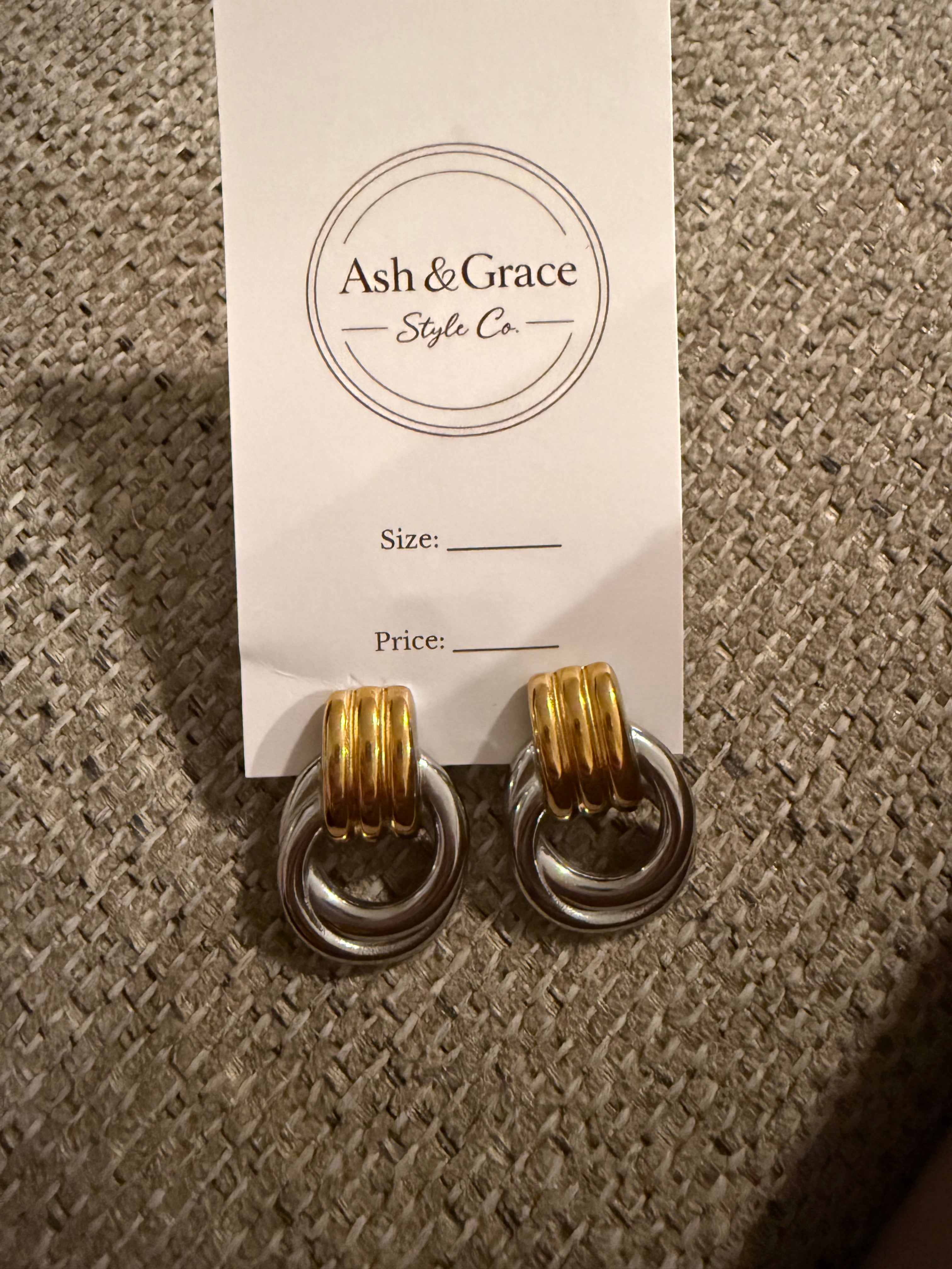 Waterproof Silver & Gold Hoops