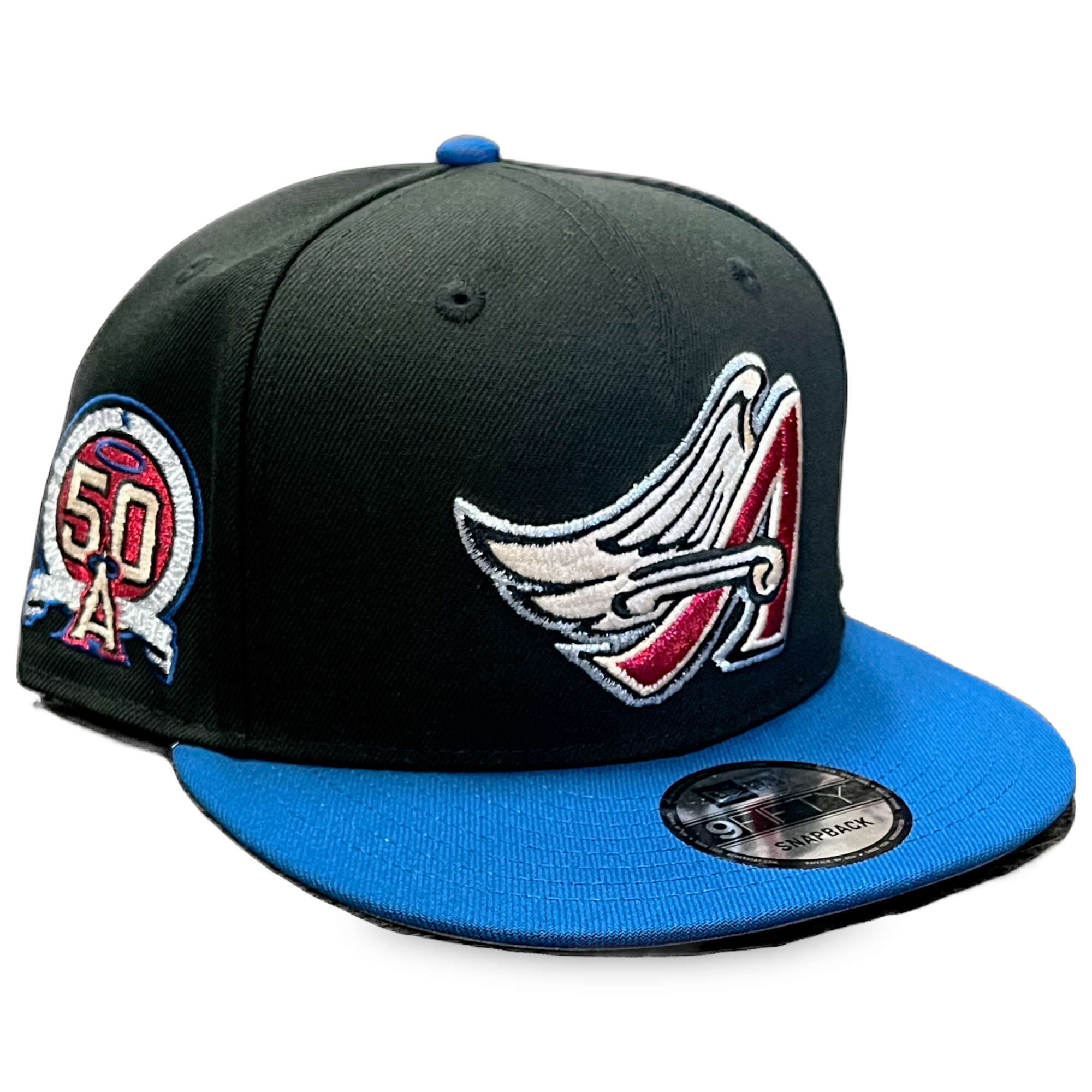 Anaheim Angels 1997 New Era 9FIFTY 50th Anniversary Black/Royal Snapback Hat