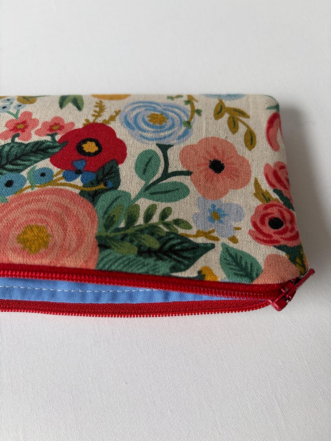 Pencil Pouch – Rosy Florals on Cream, photo 6 of 6