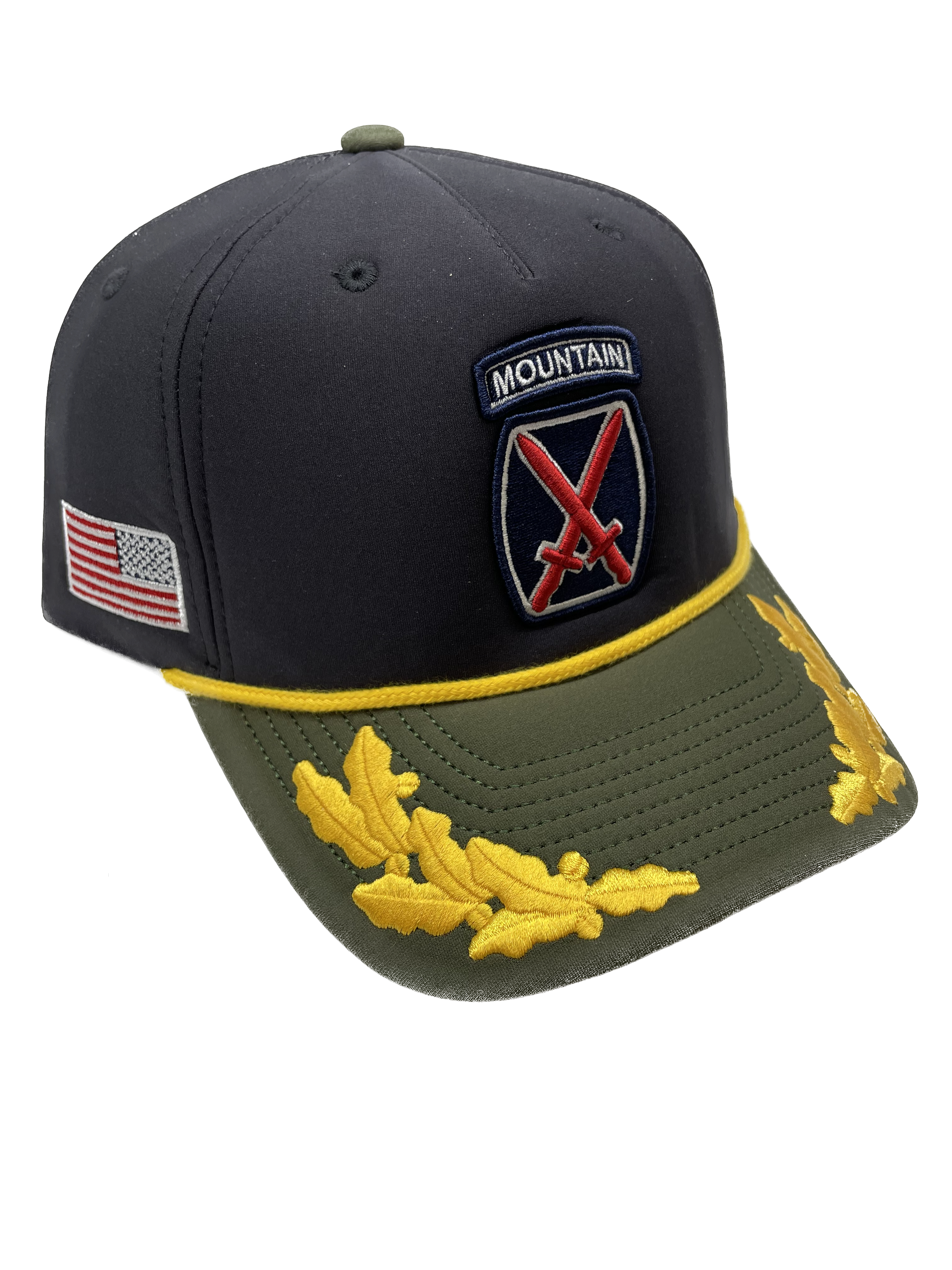 10th Mountain Division Logo Foam Hat with Gold Leaf