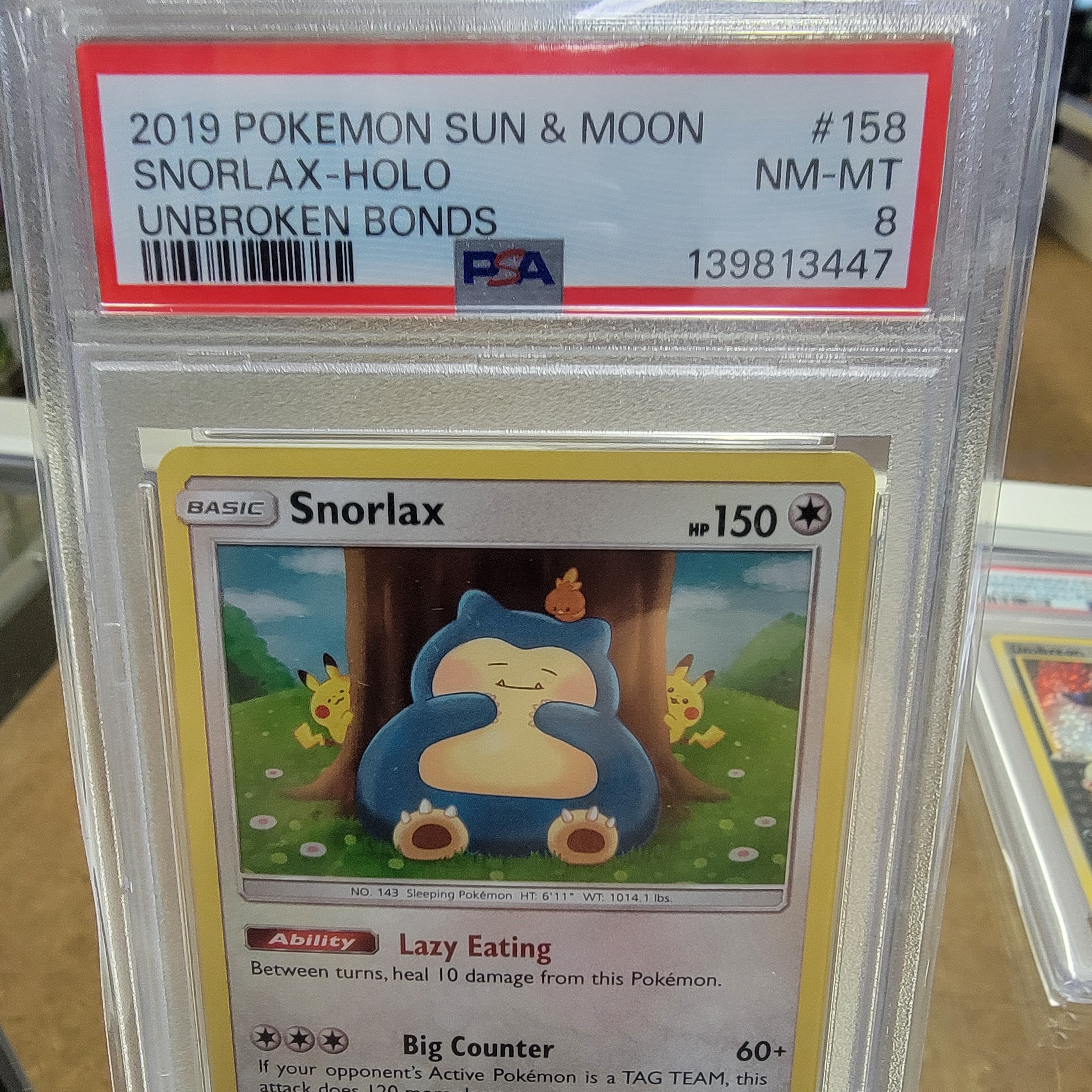Psa 8 Snorlax Holo Graded Card