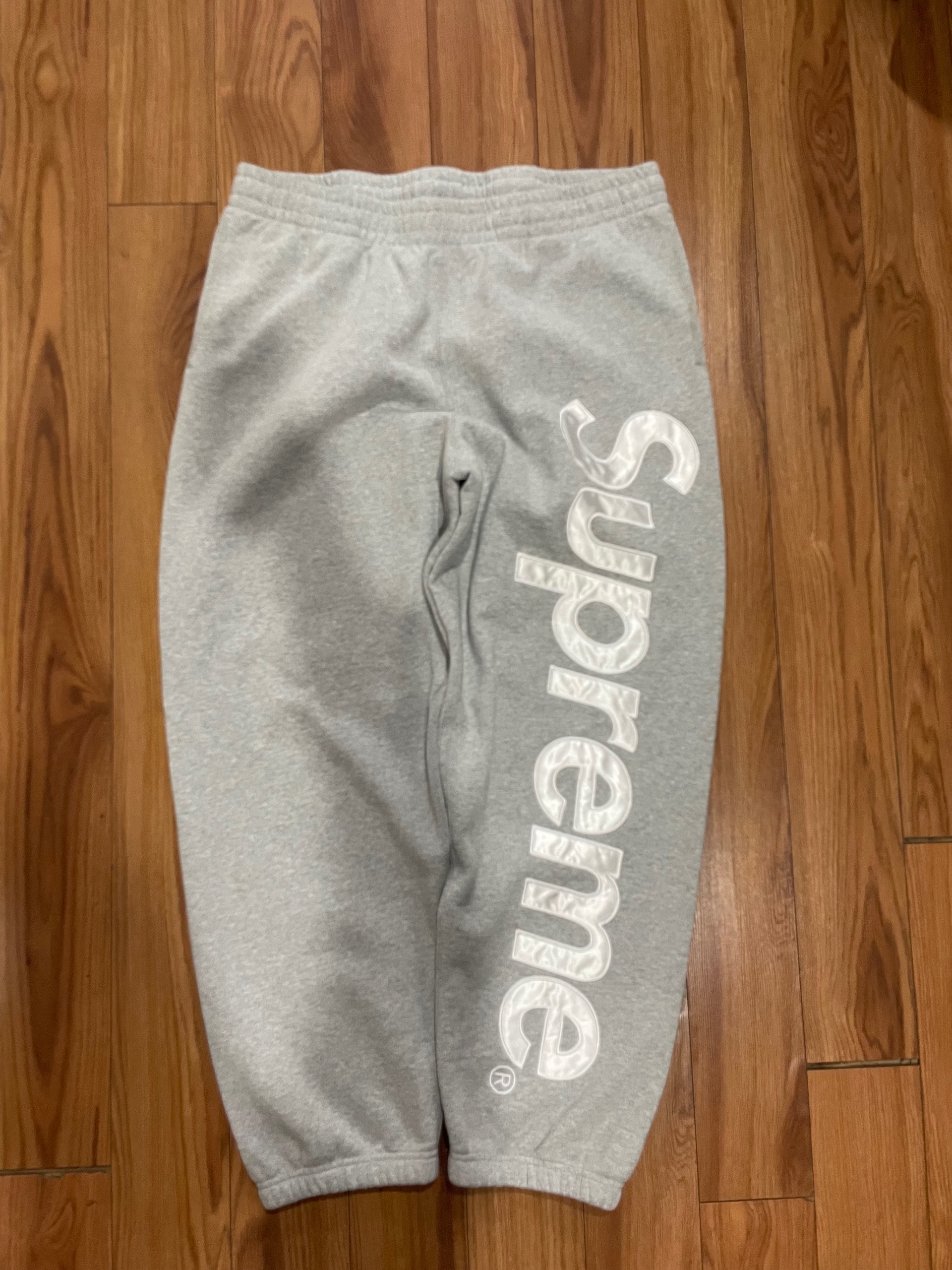 Supreme Satin Applique Sweatpant (FW24) GRAY