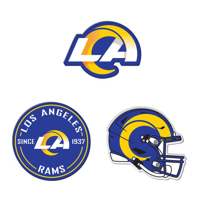 Los Angeles Rams Premium Acrylic Magnets 3pack