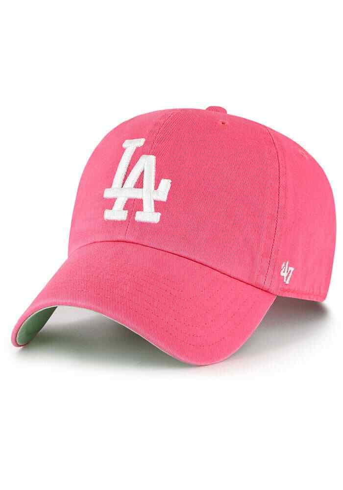 Los Angeles Dodgers Pink '47Brand Cleanup Adjustable Hat