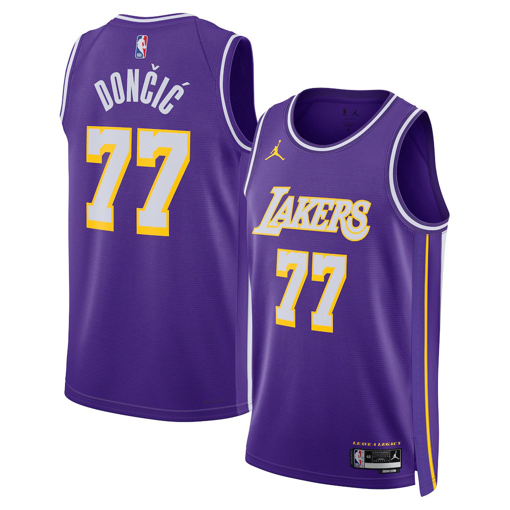 Los Angeles Lakers Luka Doncic #77 Jordan Brand Purple Swingman Jersey