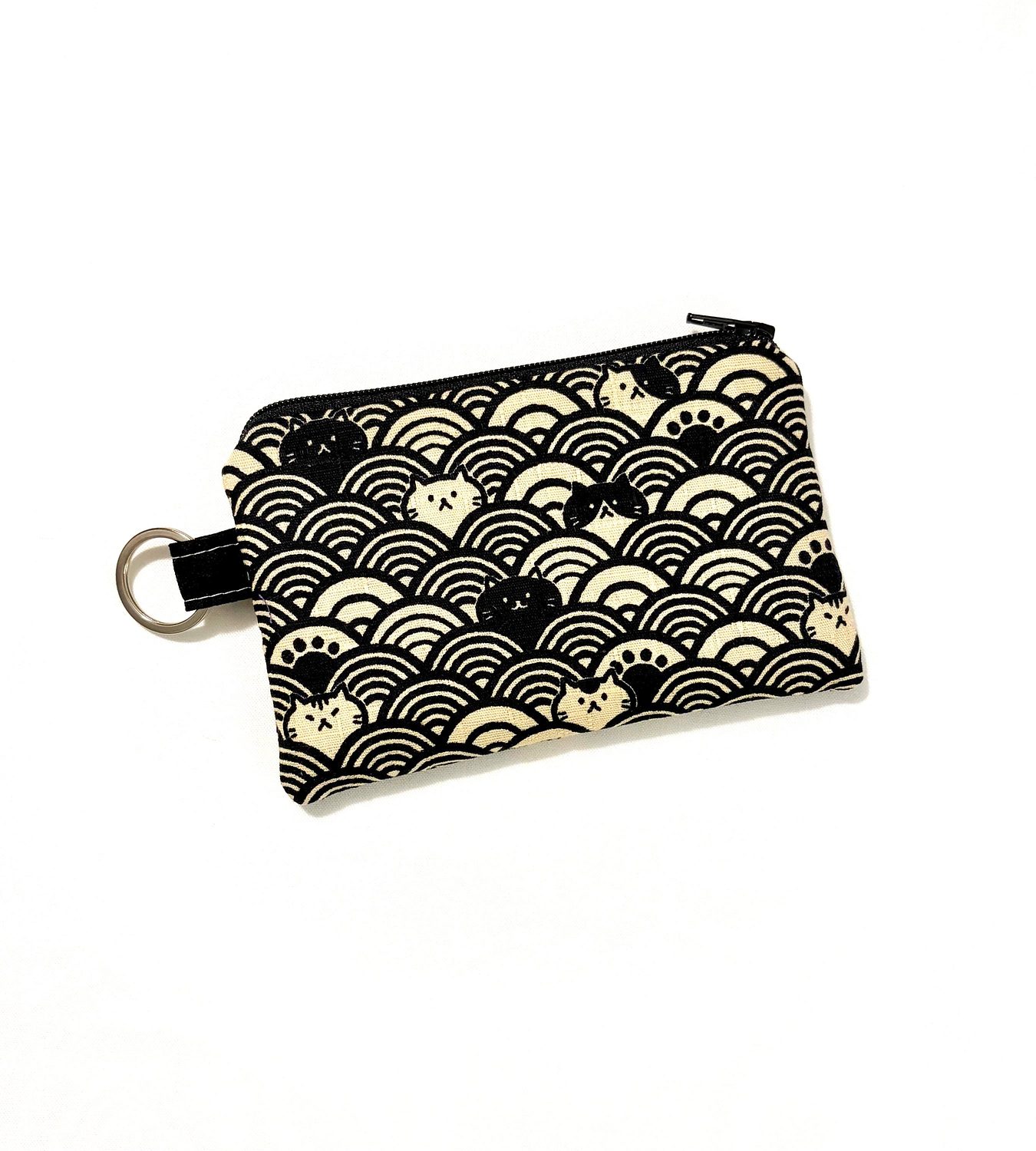 Keychain Pouch – Fuku Cats in Waves, photo 4 of 7