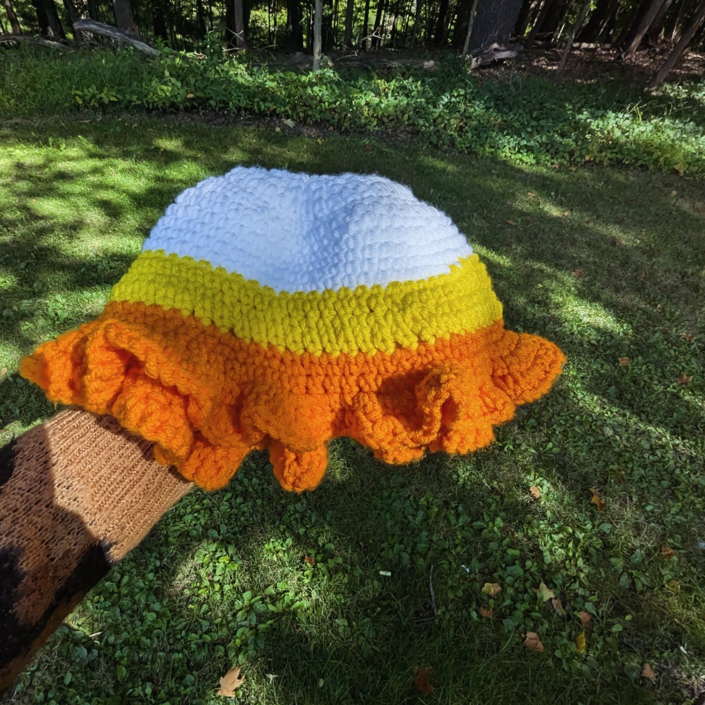 Candycorn Ruffle Hat 