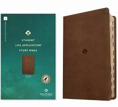 NLT Life Application Study Bible, Third Edition, Large Print (Leatherlike, Rustic Brown Leaf, Red Letter) - (Leather Bound)