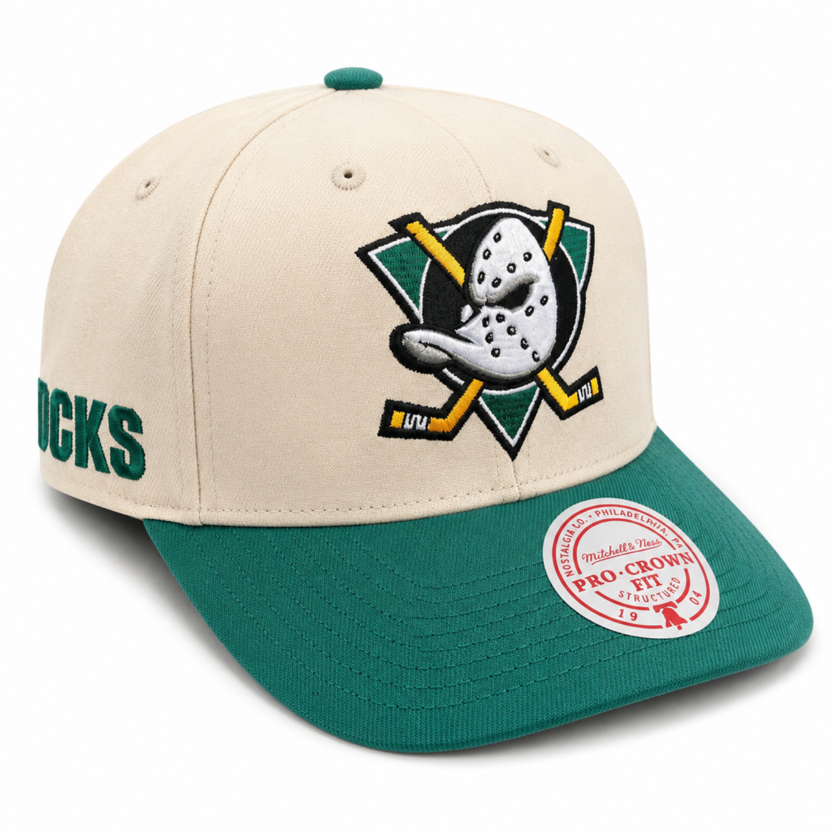 Anaheim Ducks Retro Game On Mitchell and Ness Pro Crown Snapback Hat