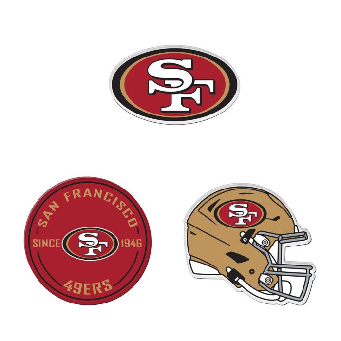 San Francisco 49ers Premium Acrylic Magnets 3pack