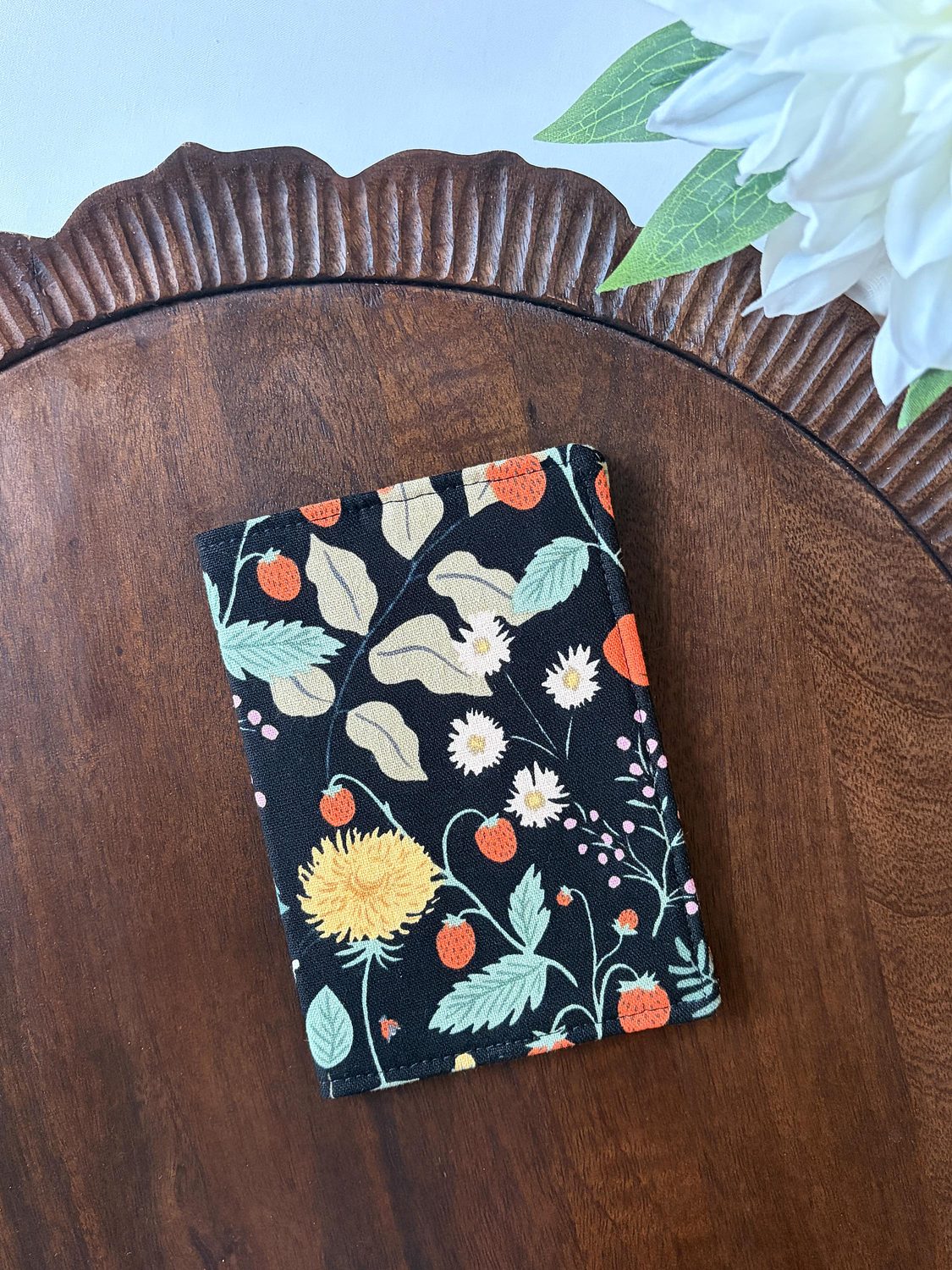 Passport Cover – Strawberry Fields Black, photo 2 of 3