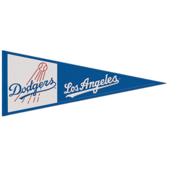 Los Angeles Dodgers Embroidered Cooperstown Wool Pennant 13x32"