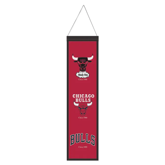 Chicago Bulls Wool Evolution Banner 8x32"