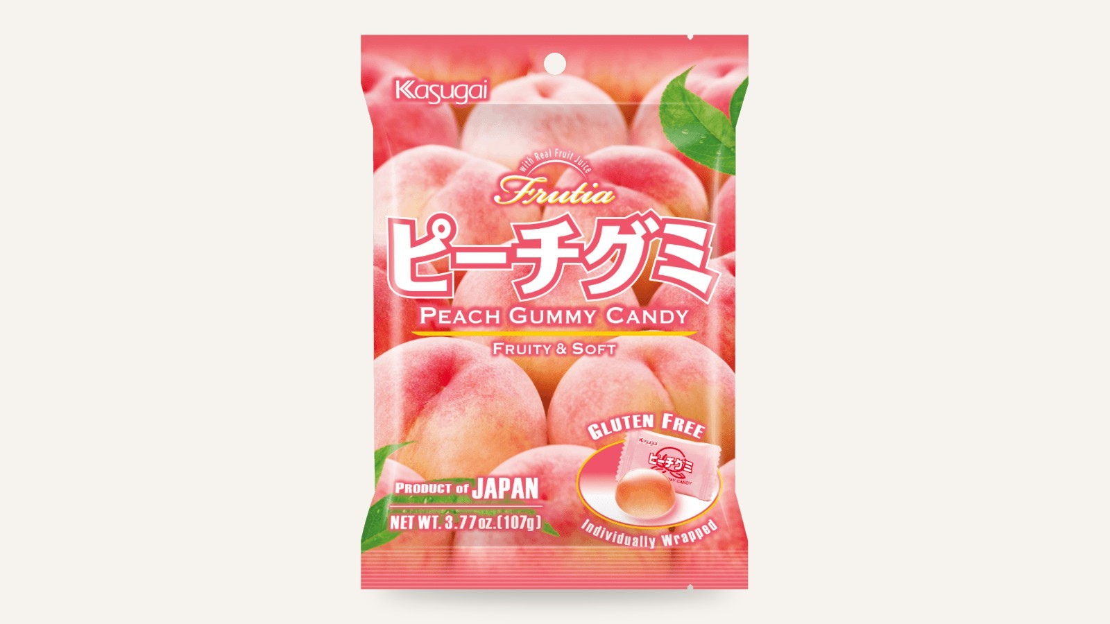 Kasugai Peach Gummy Candy