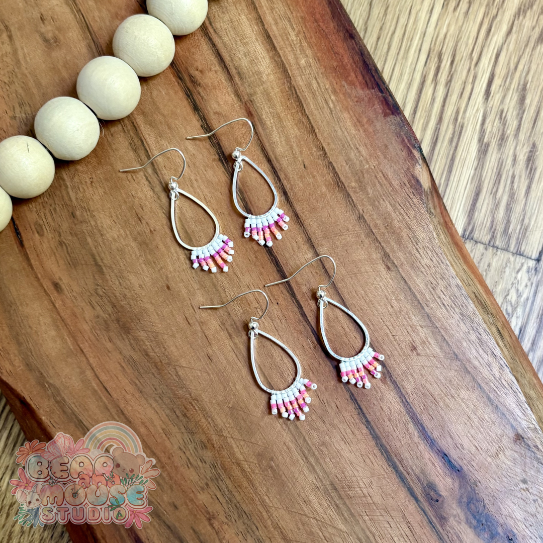 Teardrop Mini Fringe Earrings preview image
