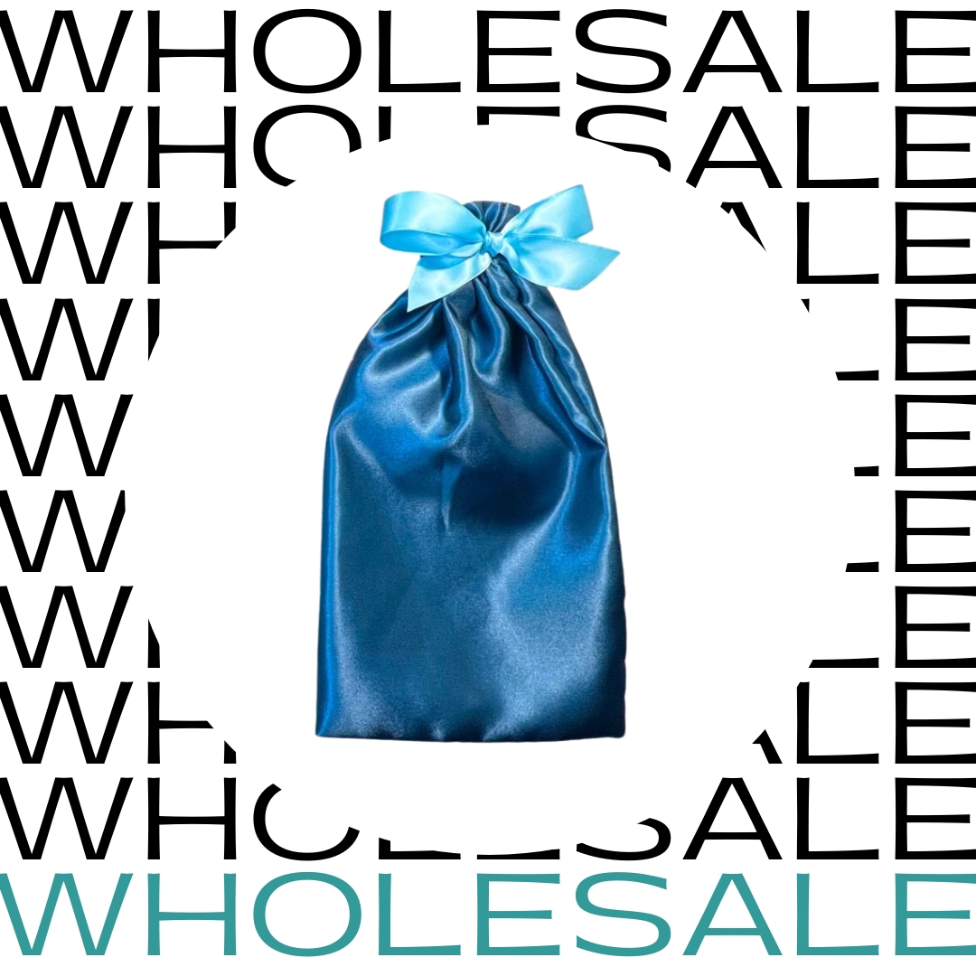 Wholesale - 20ct - Premium Satin Gift Bags | Teal and Aqua