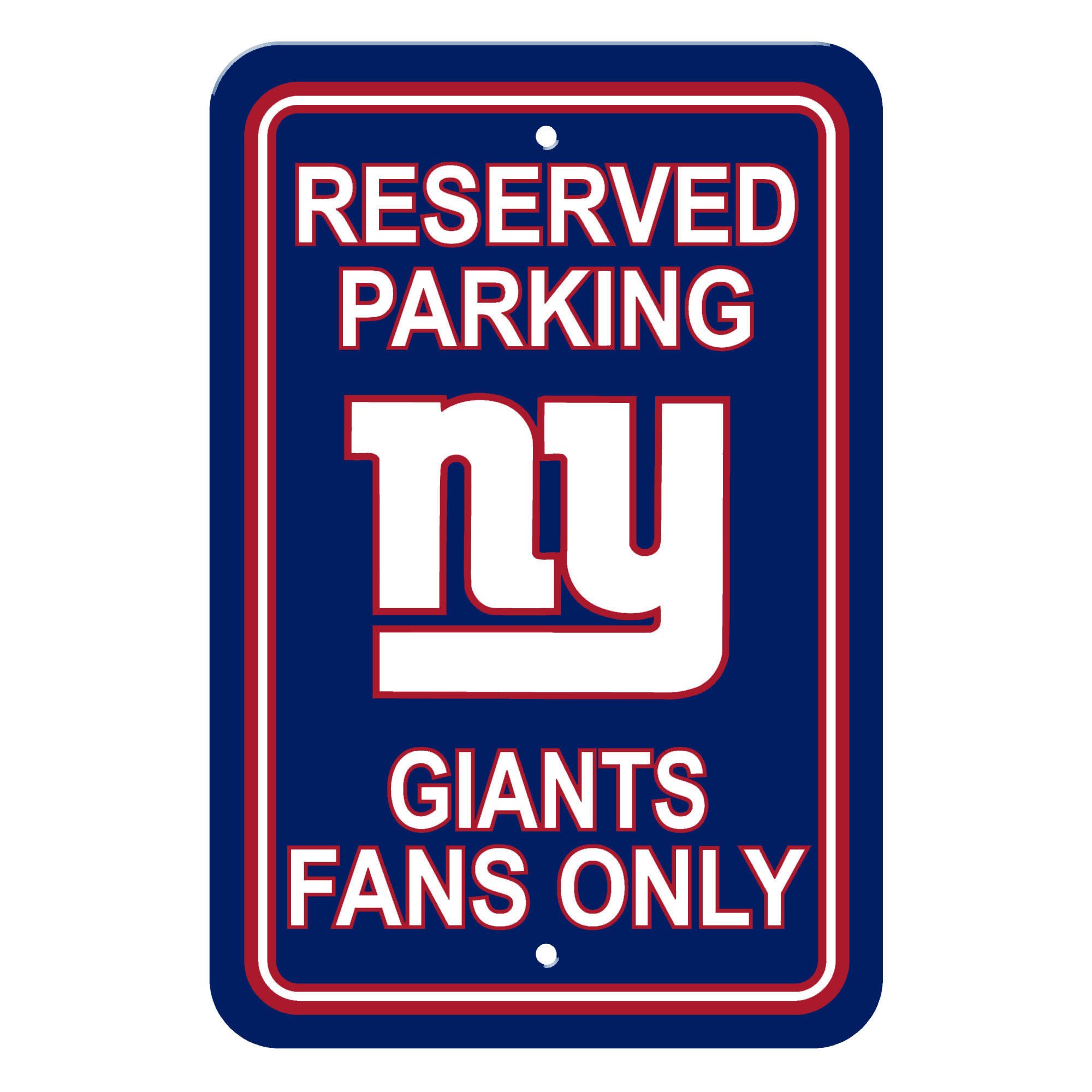 New York Giants Sign Reserved Parking Sign 12x18"
