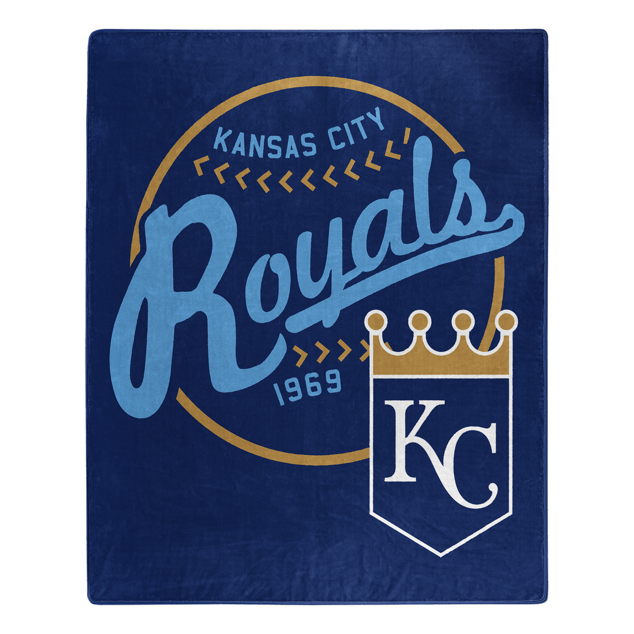 Kansas City Royals Moonshot Design Raschel Blanket
