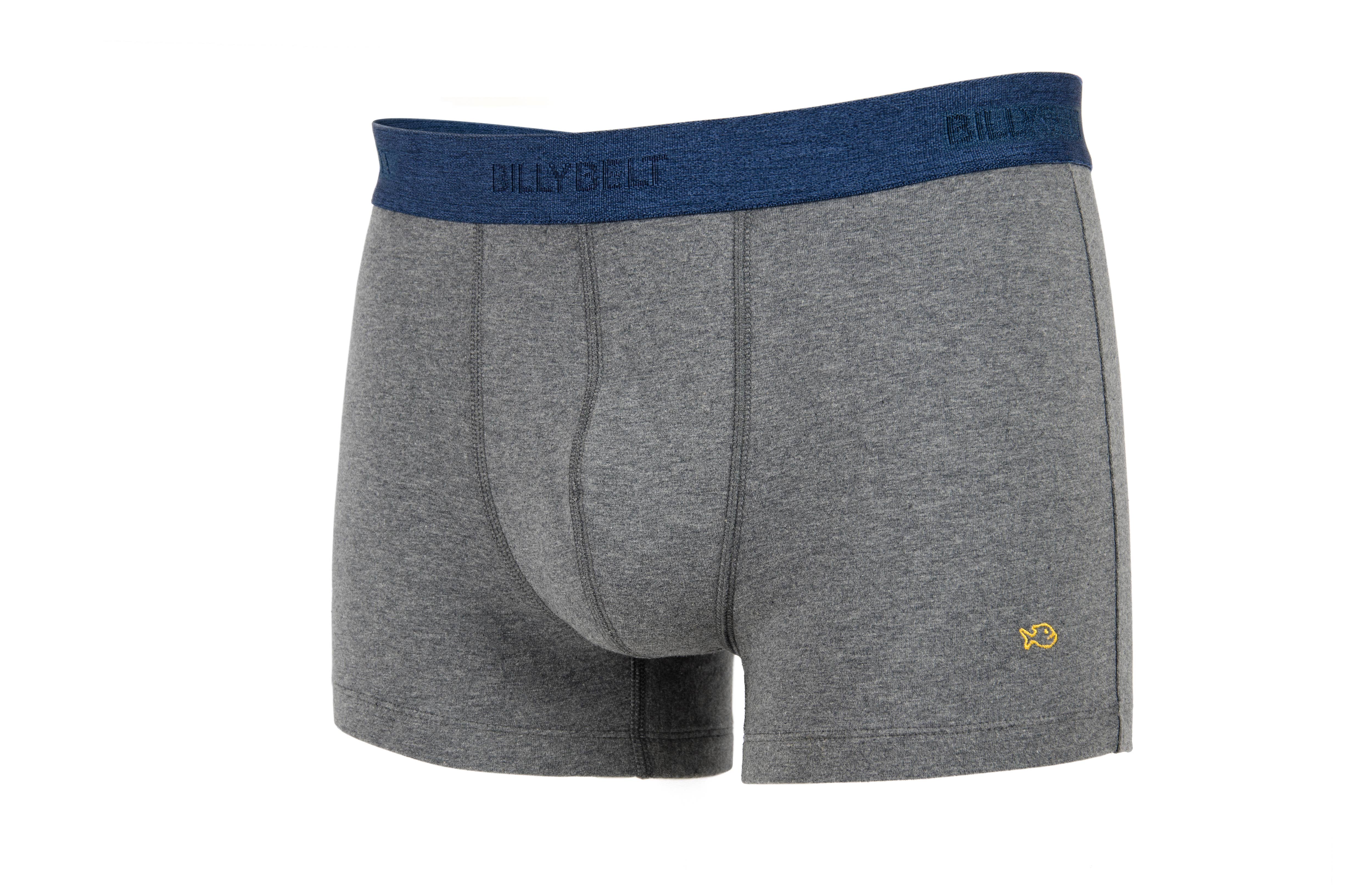 Mottled Grey organic cotton boxer briefs - M