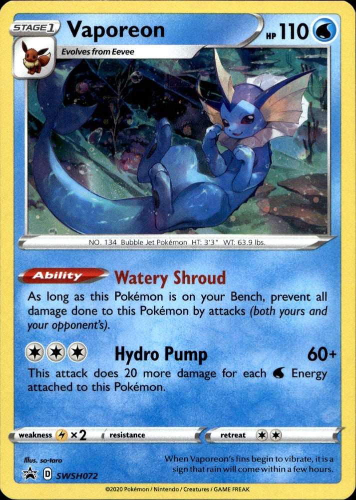 Vaporeon - SWSHP SWSH072/307