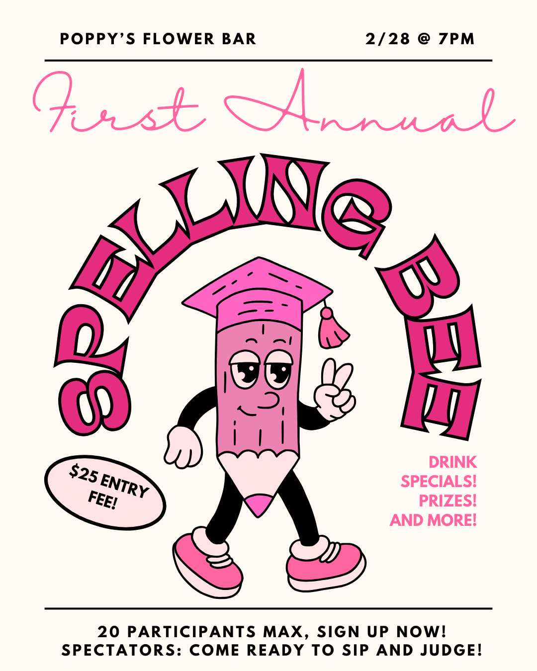 Poppy's First Annual Spelling Bee