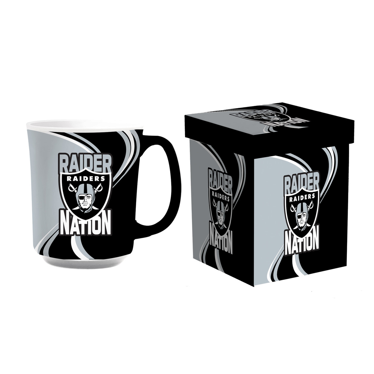 Las Vegas Raiders Ceramic Coffee Mug with Matching Box 14oz