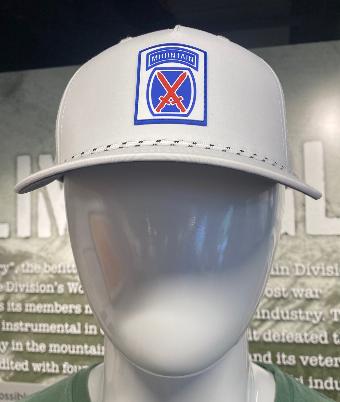 10th Mountain Division White Performance Hat