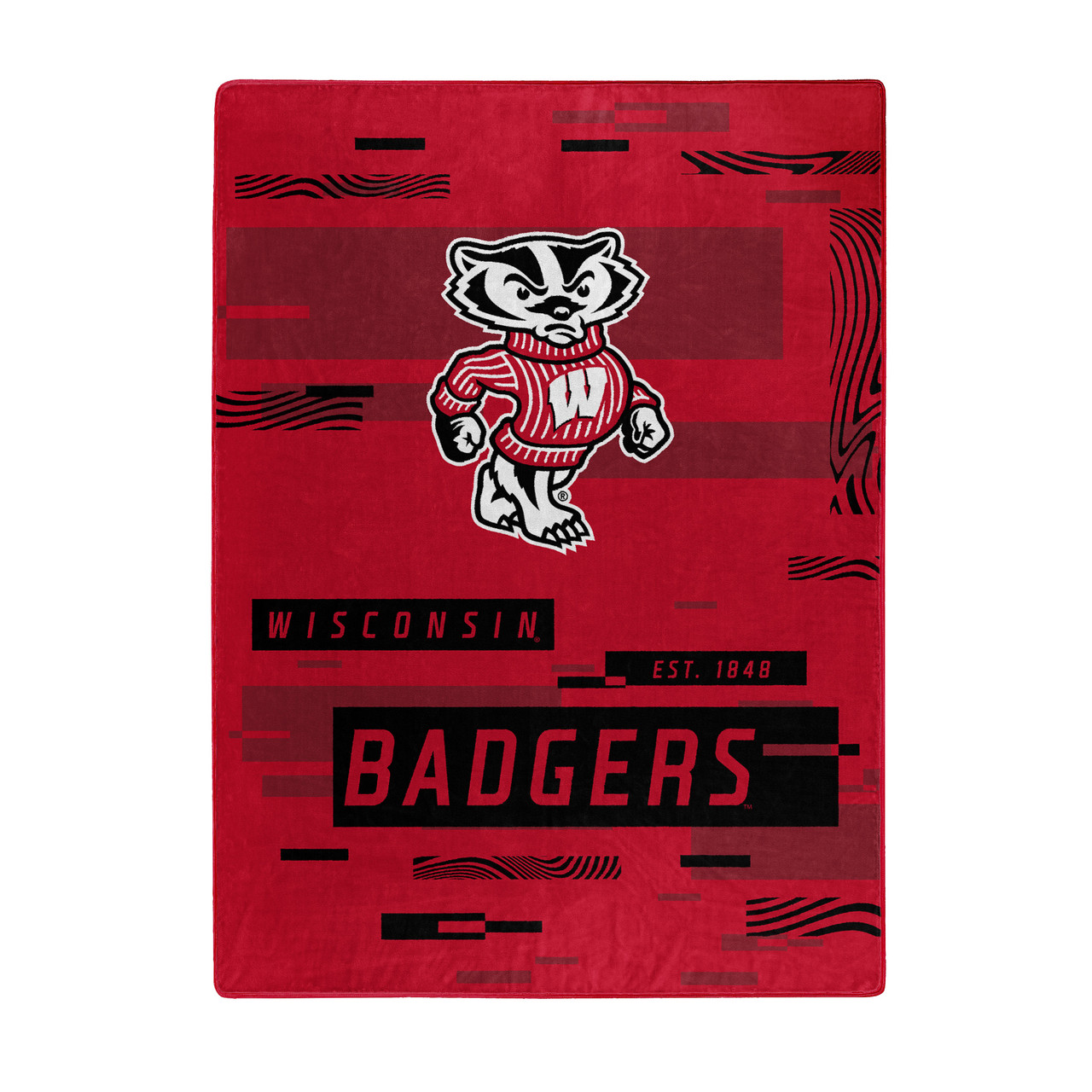 Wisconsin Badgers Digital Design Raschel Blanket 60x80"