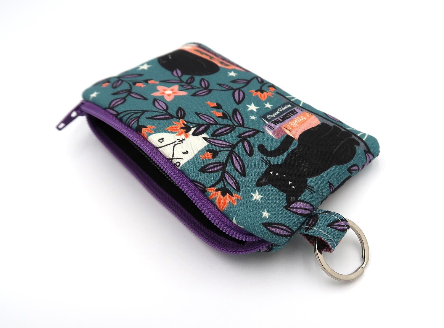 Keychain Pouch – Spellbound Black Cats, photo 2 of 4