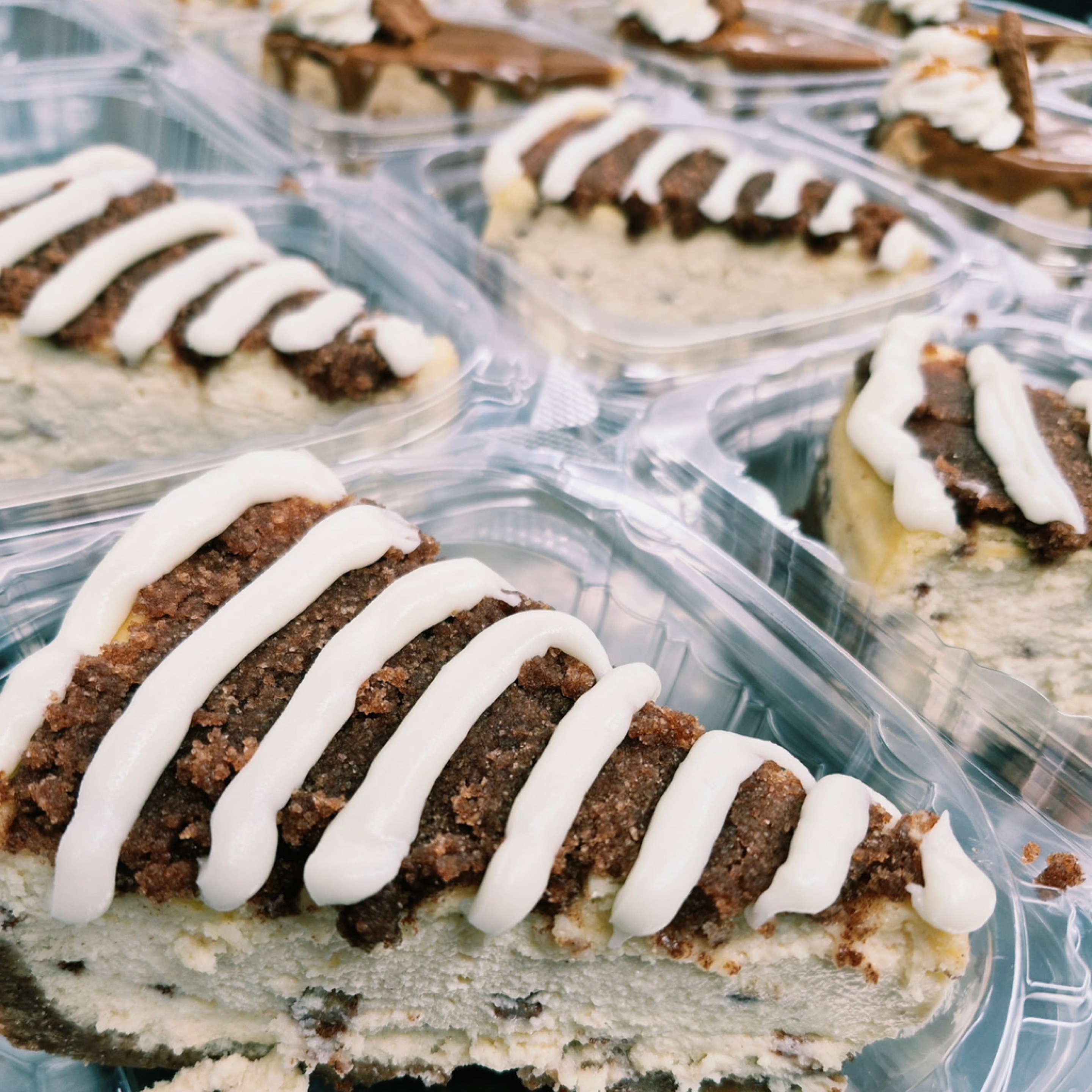 Cinnamon Roll Cheesecake Slice