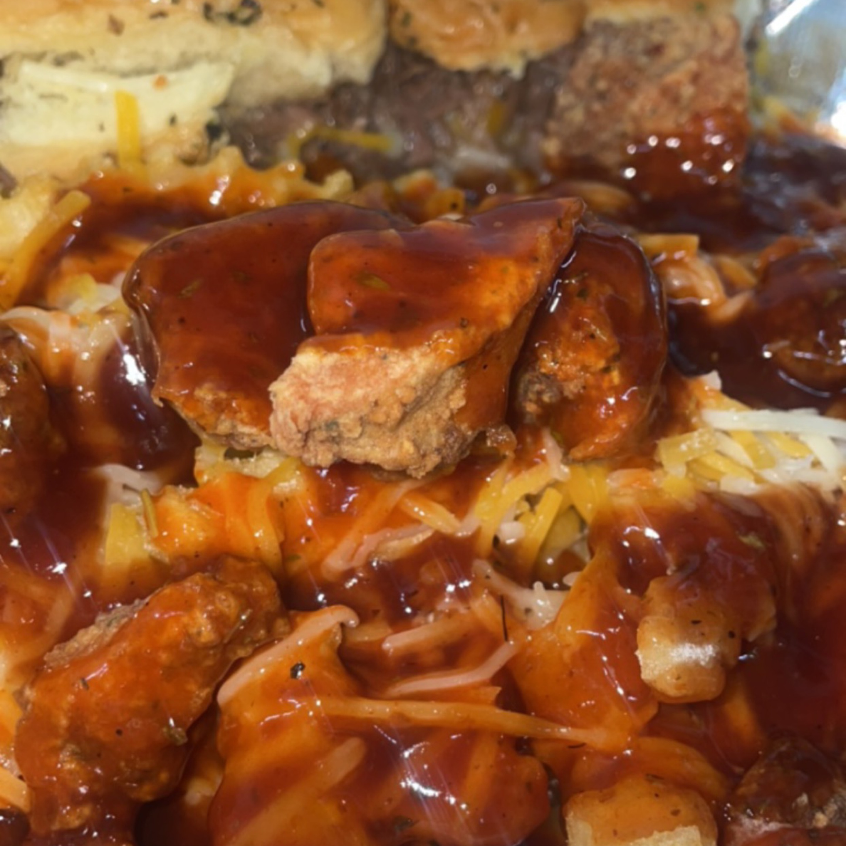 Loaded Chicken Fries W/ Oxtail Sliders