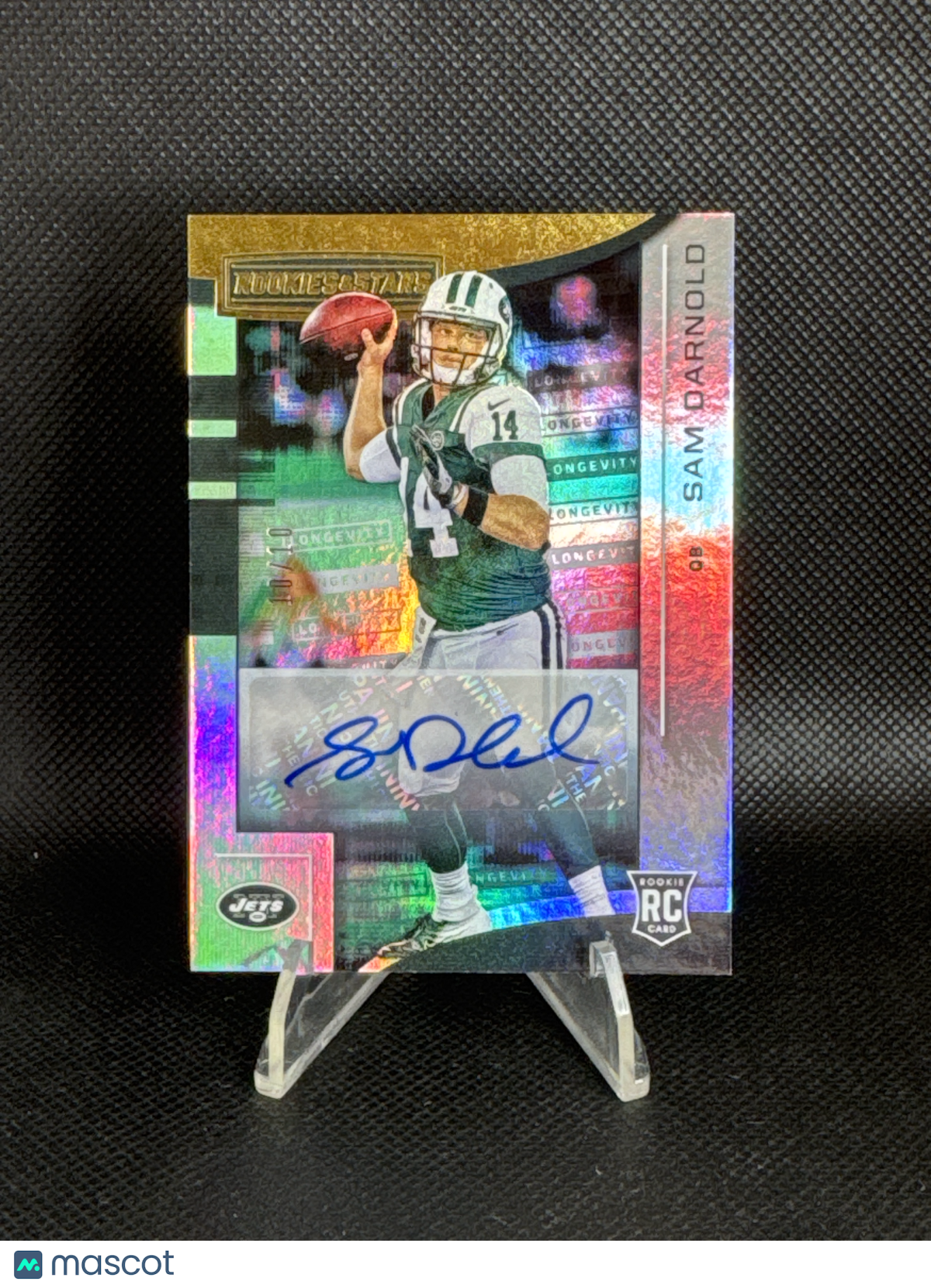 2018 Panini Rookies & Stars Longevity Sam Darnold #103 rookie autograph /10