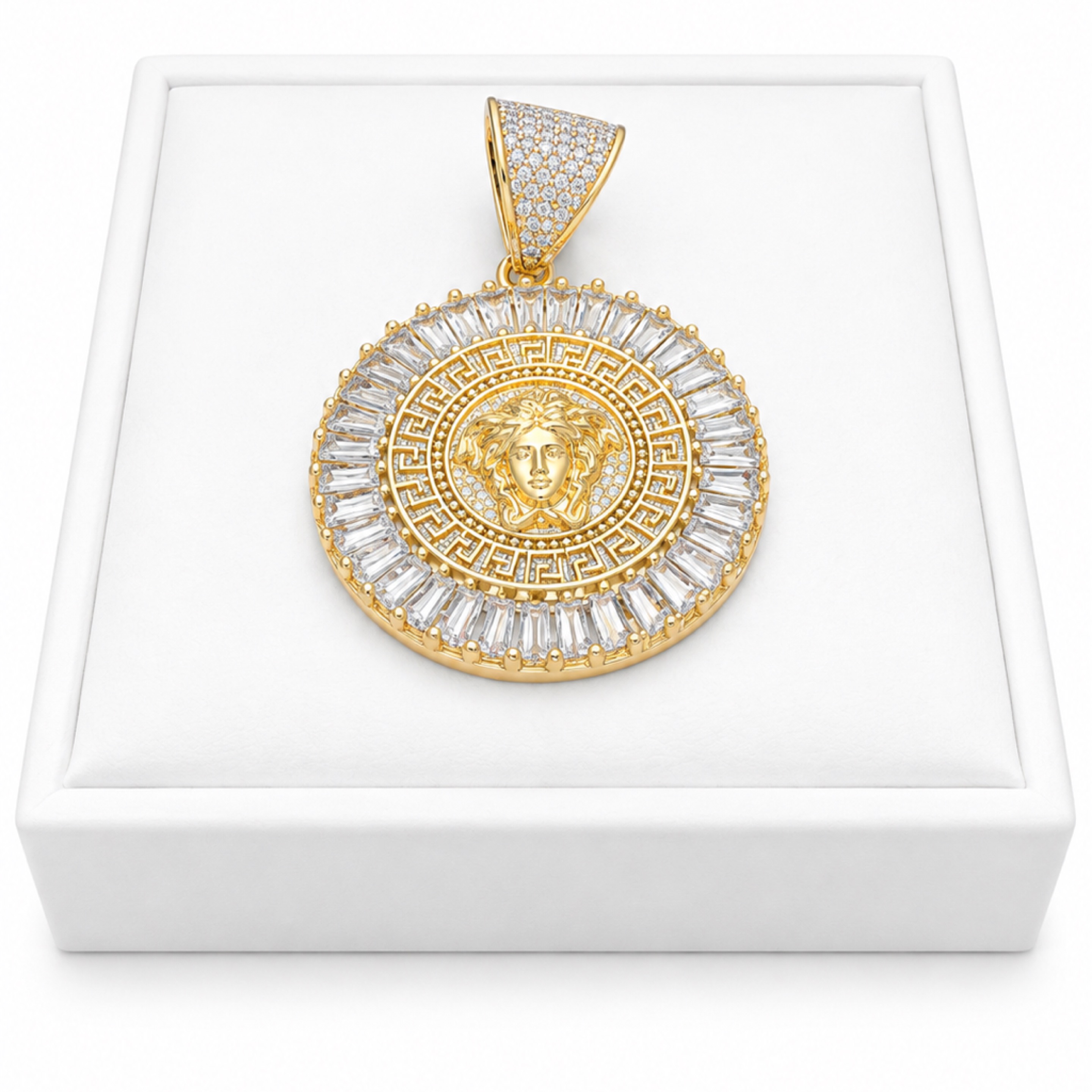 Gold Medusa Pendant 