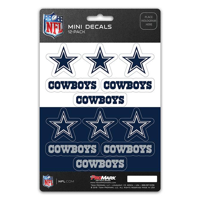 Dallas Cowboys Mini Decals 12pk Set