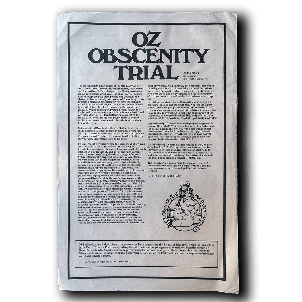 Independence Day Carnival/OZ Obscenity Trial -- 1971 [Poster]