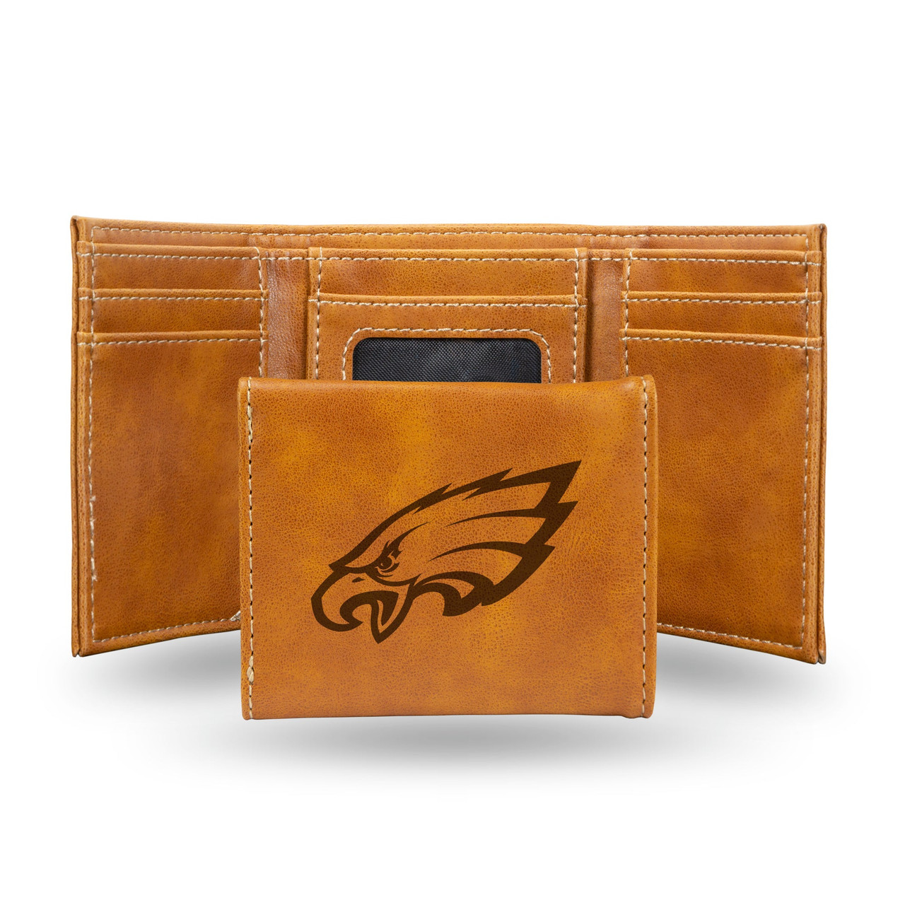 Philadelphia Eagles Laser Engraved Trifold Leather Wallet