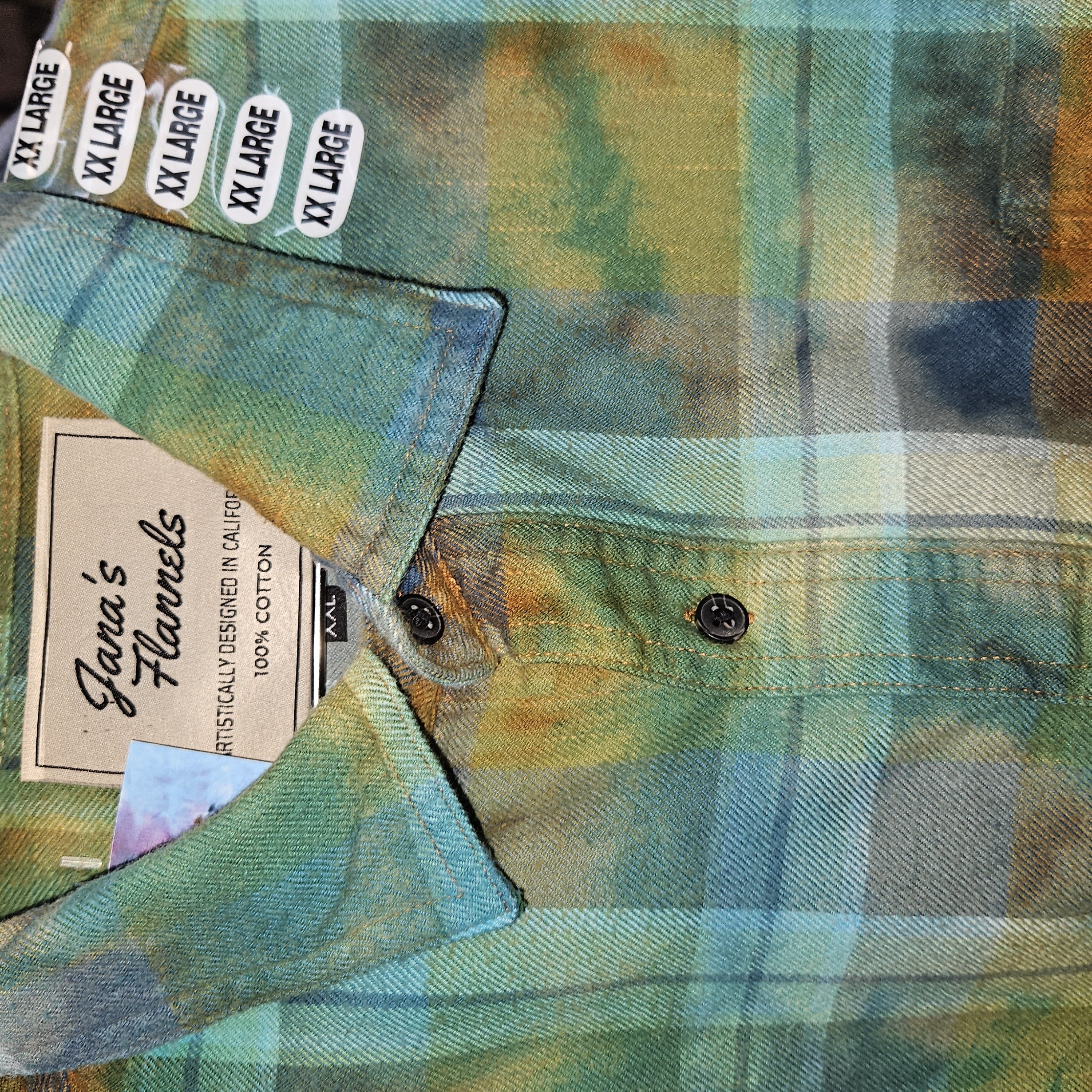 Acid Wash Flannel-Plain 2X