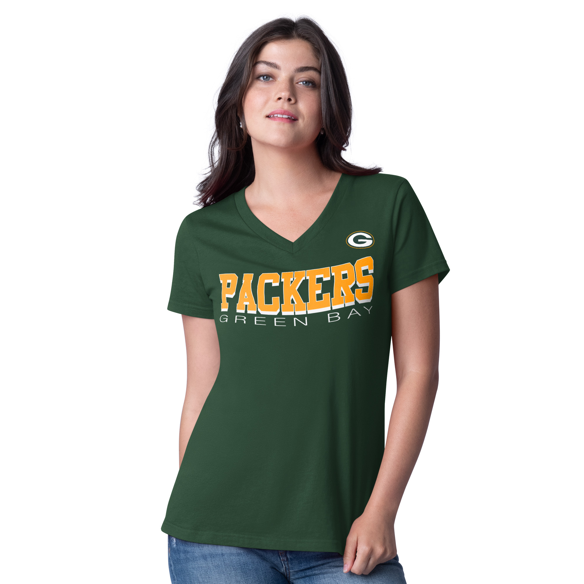 Green Bay Packers Ladies Green Downtown g-III Shirt