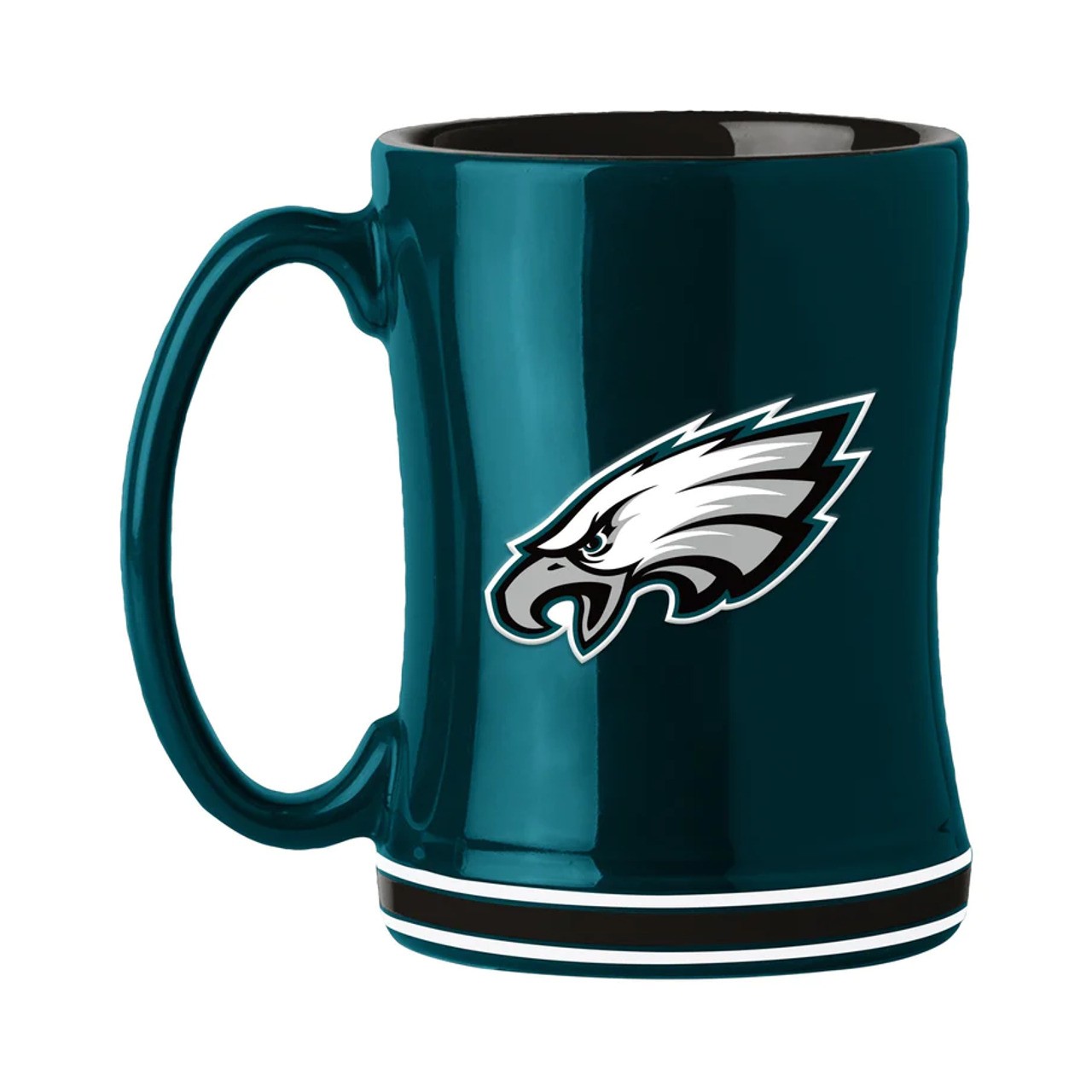 Philadelphia Eagles Green Sculpted Coffee Mug 14oz
